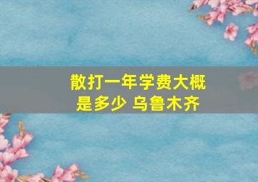 散打一年学费大概是多少 乌鲁木齐